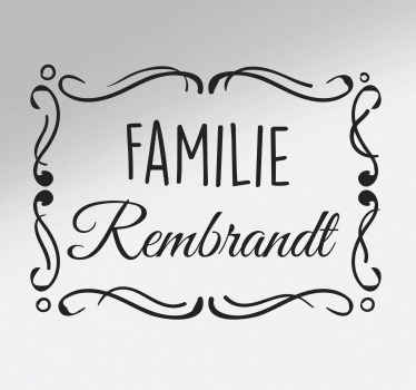 Deurstickers Naam zelfklevende sticker - TenStickers