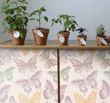 χρωματιστά διακοσμητικά πεταλούδες έπιπλα decal - TenStickers