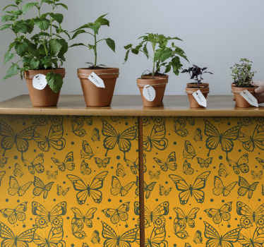 αυτοκόλλητο μοντέρνα έπιπλα μοτίβο πεταλούδων - TenStickers