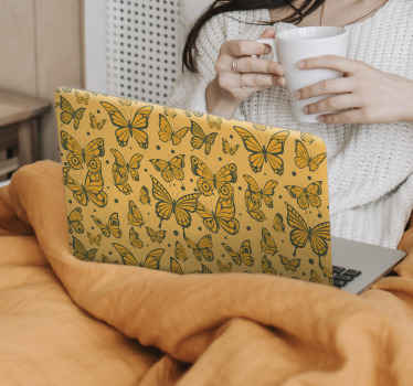 Trendi leptiri s uzorkom kože prijenosnih računala - TenStickers