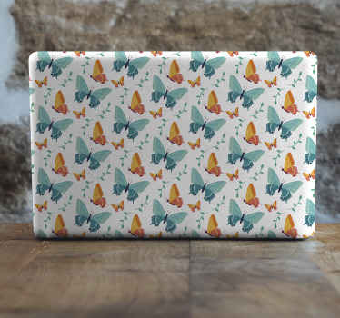 Vinilo para portátiles mariposas bicolores - TenVinilo