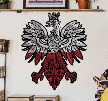 Naklejka flaga Polski orzeł - TenStickers