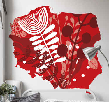 Mapa świata na ścianę Polska ludowa - TenStickers