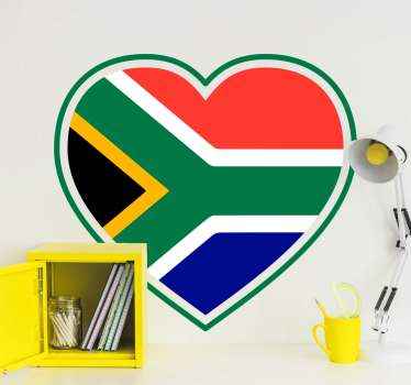 South Africa heart flag sticker - TenStickers