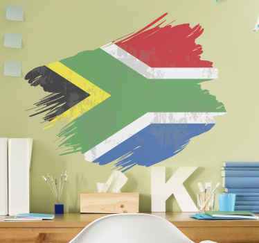 Vintage grunge South Africa Flag flag sticker - TenStickers