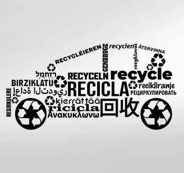 動物 シール シンボルと言語をリサイクルする - TENSTICKERS