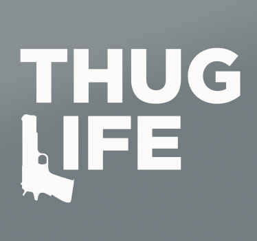 Thug life bil vinyl klistermärke - Tenstickers