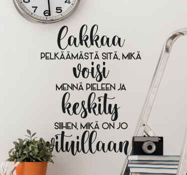 Keskity siihen, mikä on vialla muut tekstit seinätarra - Tenstickers