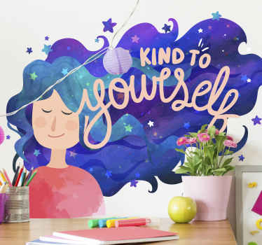 Naklejka na ścianę cytat motywacyjny Kochaj siebie  - TenStickers