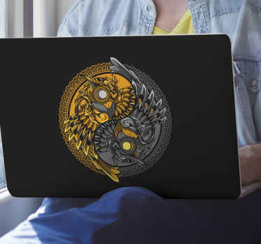 Yin Yang Birds laptop skin - TenStickers