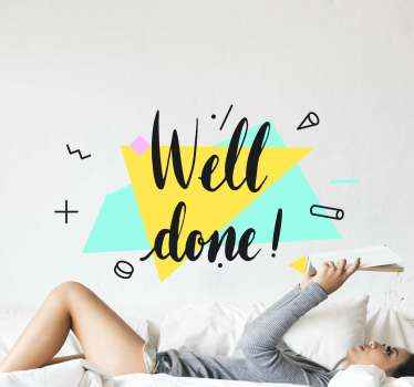 Well done triangles furniture decal - TenStickers
