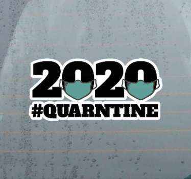 2020 #quarntine text wall sticker - TenStickers