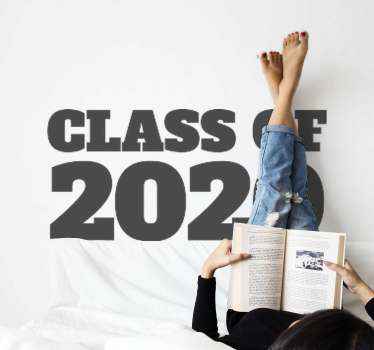 Class of 2020 text wall sticker - TenStickers