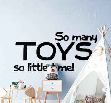 Toys quote Children's Bedroom wall Sticker - TenStickers