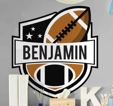 American football badge sticker - TenStickers