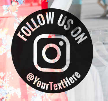 instagram monocolor ingles Shop window sticker - TenStickers