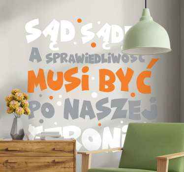 Naklejka na ścianę Cytat z filmu Sami Swoi - TenStickers