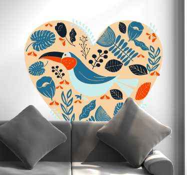 Srce z etničnimi vzorci vintage nalepke - TenStickers