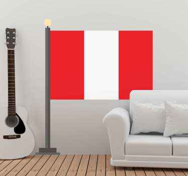 Pegatina para coche Bandera peru - TenVinilo