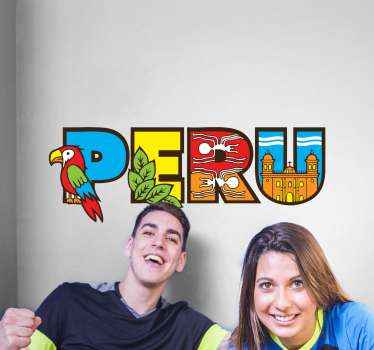 Pegatina para coche Diversidad cultural del peru - TenVinilo