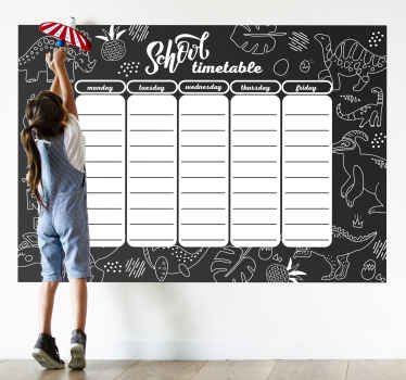 School timetable write on sticker - TenStickers