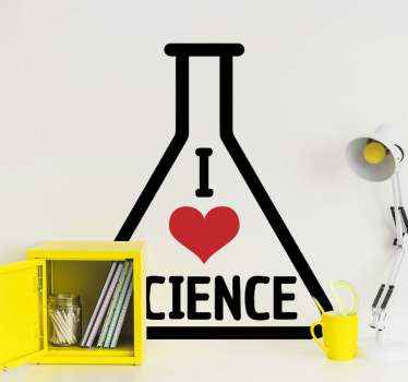 I love science test tube teacher stickers - TenStickers