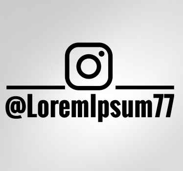 Autocollant vitrine simple instragram personnalisé - TenStickers