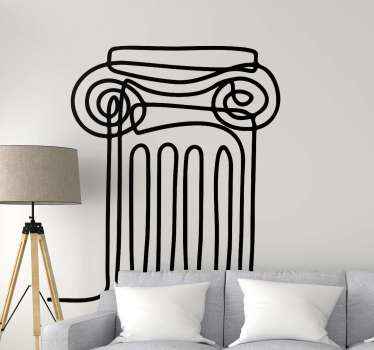 αυτοκόλλητο ελληνικής στήλης ένα σκίτσο αντικειμένου - TenStickers