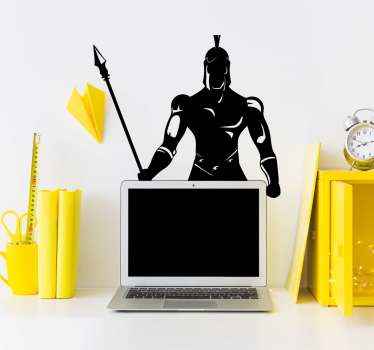 Σπάρτης πολεμιστής σιλουέτα decal - TenStickers