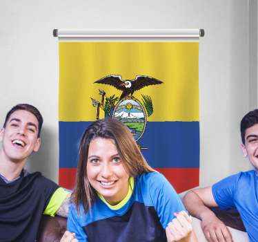 Pegatina para coche Bandera de ecuador - TenVinilo