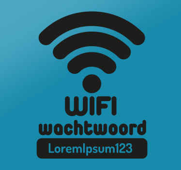 Pictogram stickers Wifi wachtwoord - TenStickers
