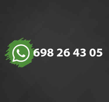 Vinilo escaparate WhatsApp personalizable - TenVinilo