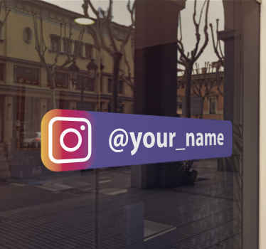 Personalizované fialové logo instagramového vinylu - Tenstickers