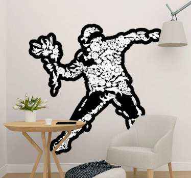 Floral Patterned Figure people sticker - TenStickers