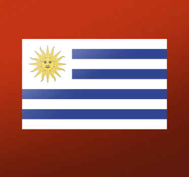Pegatina para coche Bandera de uruguay - TenVinilo