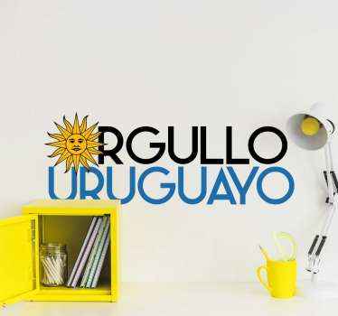 Pegatina para coche Orgulloso de ser de uruguay - TenVinilo