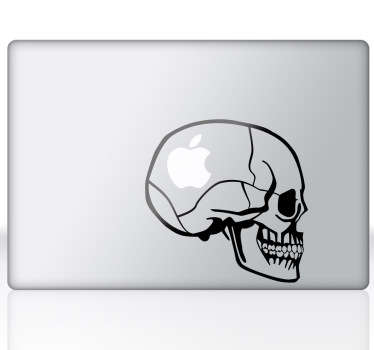 Skull Macbook Laptop Sticker - TenStickers