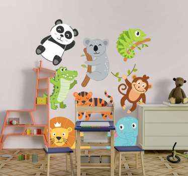 hand drawn autumn animals Bedroom Wall Sticker - TenStickers