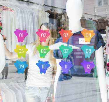 stylish arrow bullet points numbers sticker - TenStickers