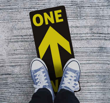 One way arrow floor sticker - TenStickers