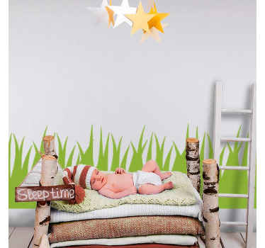 Sticker mural nature silhouette herbe dessin animé - TenStickers