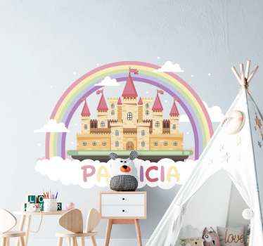 Personalised Fantasy Castle cartoon sticker - TenStickers
