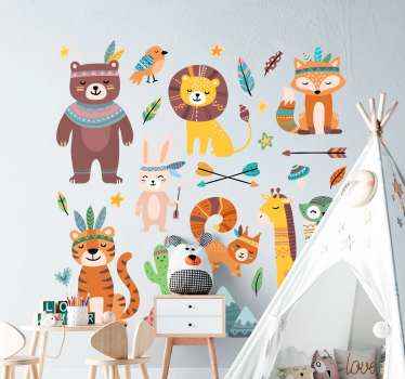 Vinilo animal salvaje Bebé animales salvajes - TenVinilo
