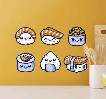 動物 シール 可愛い寿司 - TENSTICKERS
