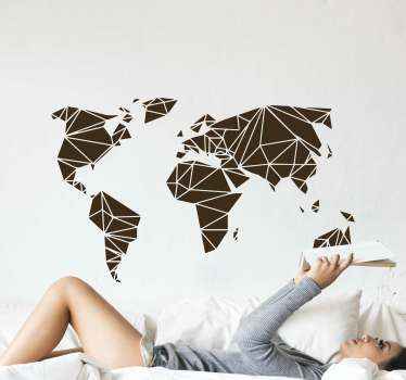 Sticker Carte du Monde Carte du monde origami - TenStickers