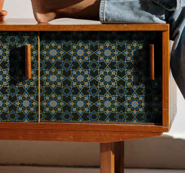 Star, flower mandala pattern furniture decal - TenStickers