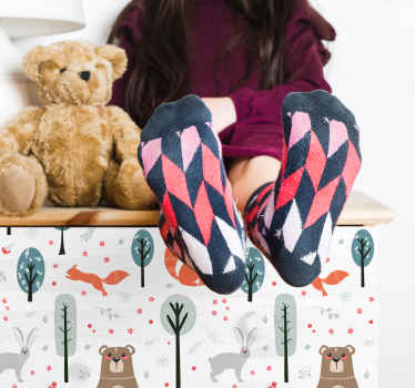 Vinilo mueble infantil gris estilo nórdico - TenVinilo