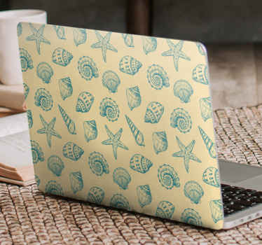Seashell Motif laptop skin - TenStickers