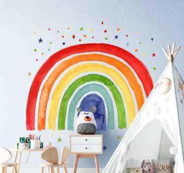 Vinilo Arcoiris acuarela - TenVinilo