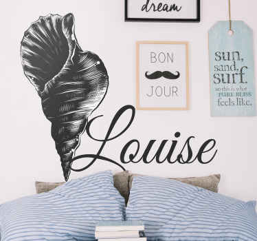 Vlastní ručně kreslenou mušle vintage shell obtisk - TenStickers